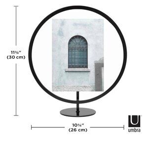 Umbra Circle Glass Picture Frame for 5x7 Photo